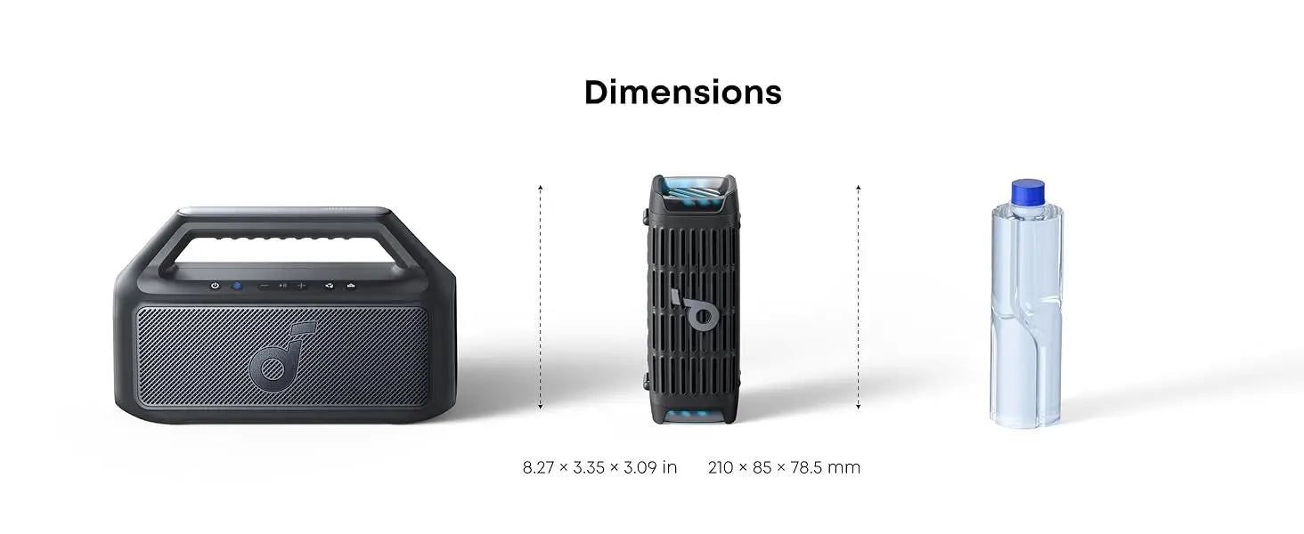Soundcore Boom 3i by Anker, Compact Outdoor Speaker, IP68 Waterproof, Floating Playback, Saltwater-Resistant  (Refurbished)