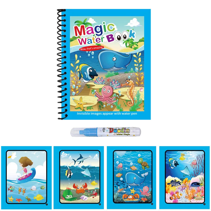 Reusable Water Drawing Book – Montessori Coloring Toy