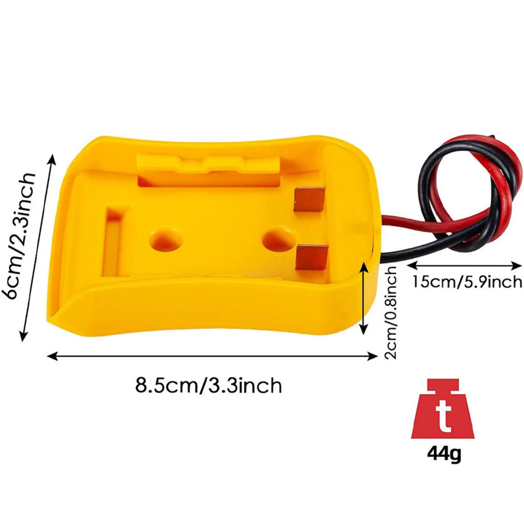 1Pc Power Connector Battery Adapter For DeWalt DCB184  DCCB204 18V/20V Max Battery Battery DIY Power Wheel Adapter Dock Holder