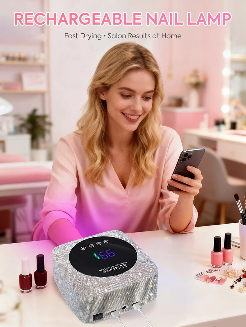 Lámpara UV/LED Recargable 180W DianaBeauty | 57 LEDs | Sensor de Movimiento | Salón - Firu Total Sales