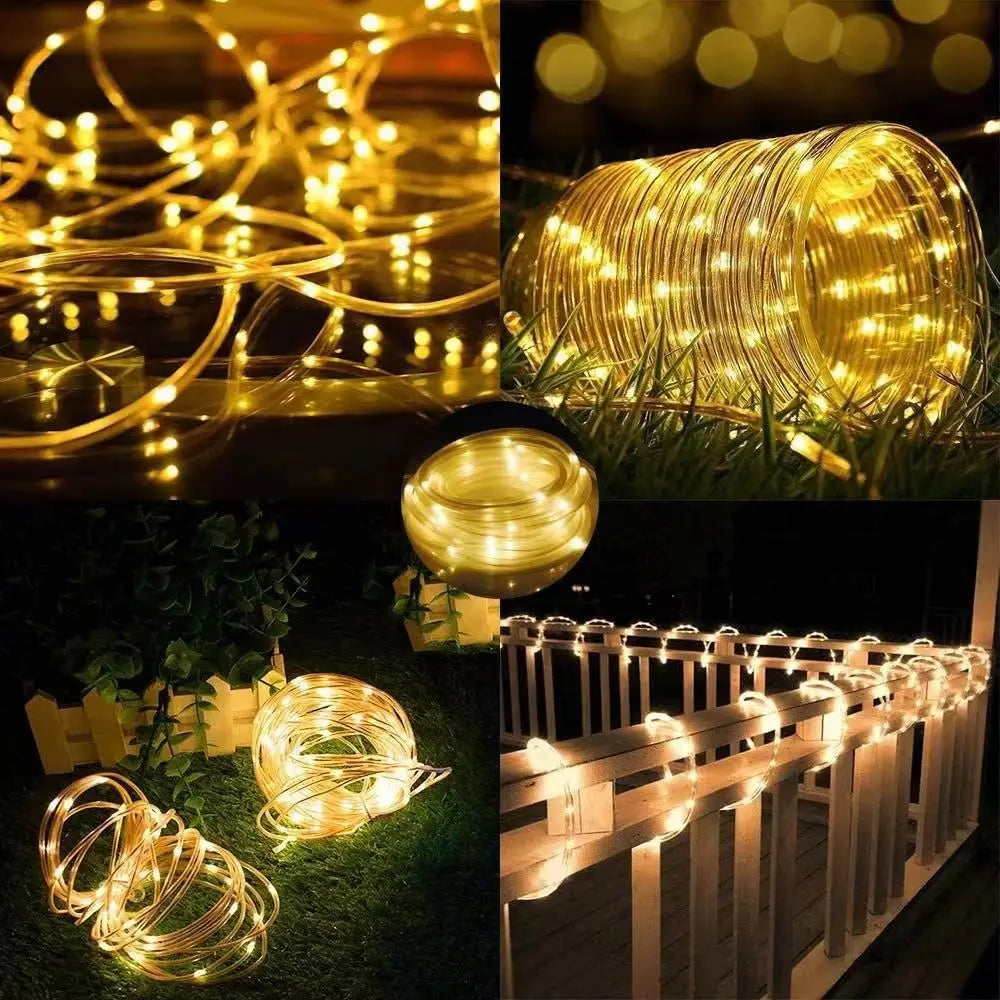 Luces Solares Tubo Cuerda Exterior IP65 WPOSTAR | 7m-32m | Navidad y Jardín - Firu Total Sales