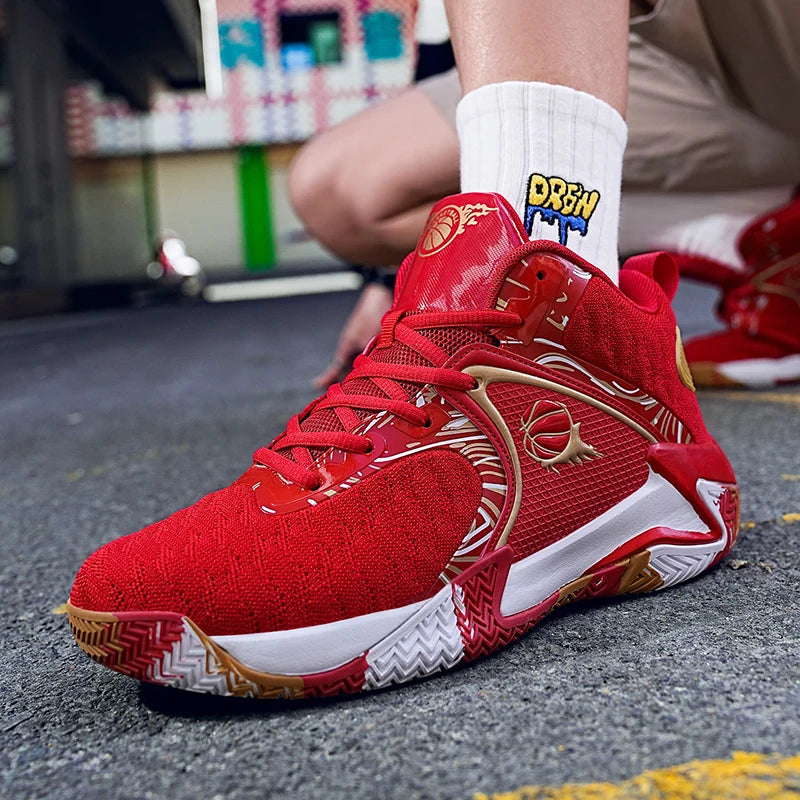 Men's Lightweight Basketball Shoes – Breathable, Anti-Slip, High-Top