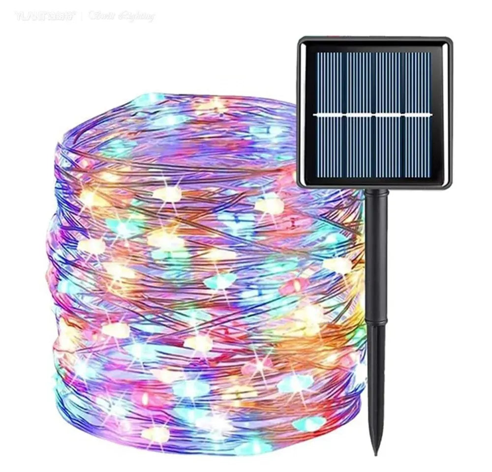 100 LED Solar Fairy String Lights Waterproof | Christmas Party Garden Wedding Outdoor