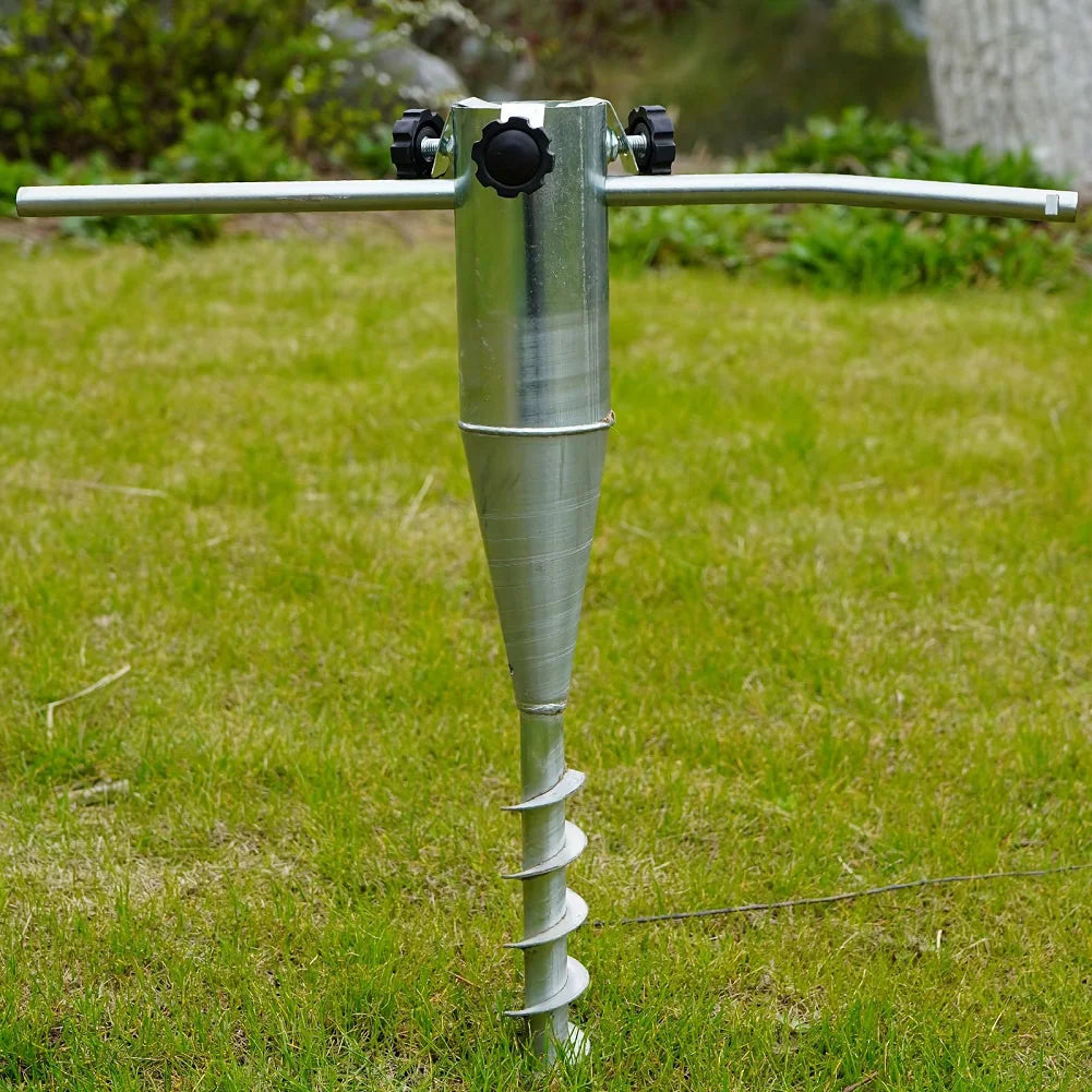Beach Umbrella Sand Anchor No Dig Metal Umbrella Stand Heavy Duty Beach Sand Ground Anchor for Patio Umbrella Base