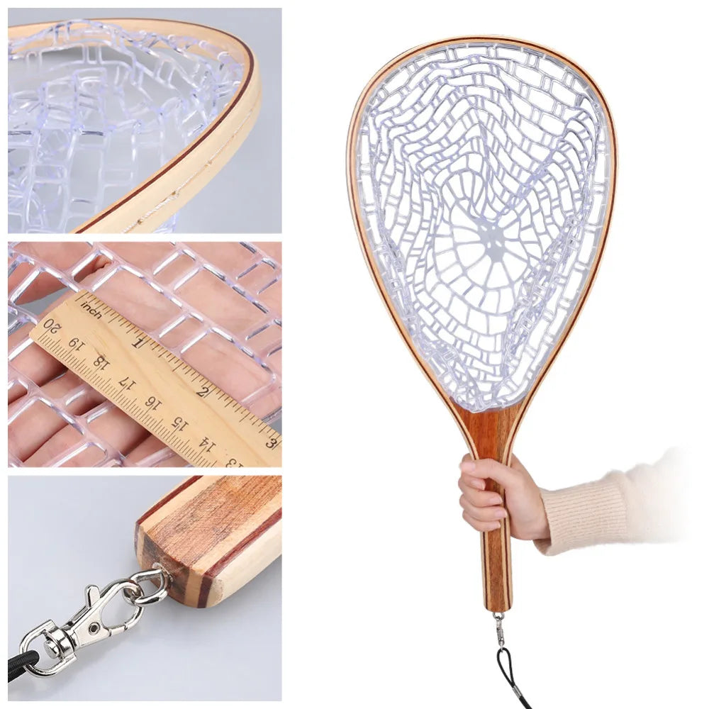 Collapsible Fishing Landing Net with Telescoping Pole Handle Extend to 190cm 100cm 80cm Fishing Net For Saltwater Freshwater