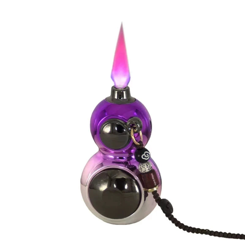 New Rotating Gourd Windproof Direct Charge Lighter Inflatable Arm Play Portable Windproof High Beauty Lighter Smoking Gift
