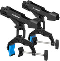 Dual-V Shaped Fishing Rod Holders for Boats, Enlarge Clamp Fits Round/Square Tubes, Fishing Gear Gifts