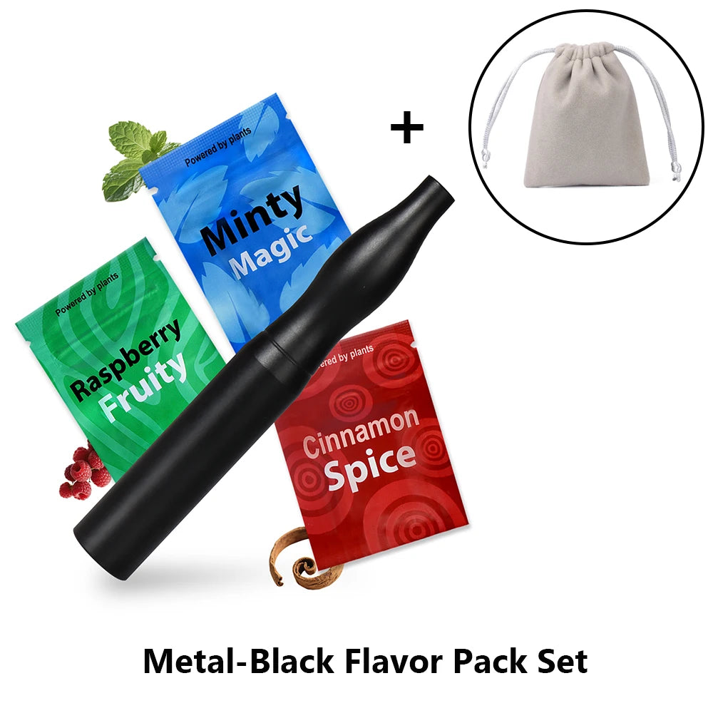 Stylish Stainless Steel Aromatic Stick Air Inhaler Natural Plant Infused Extracts Compact Easy To Carry Gift For Unisex Gifts