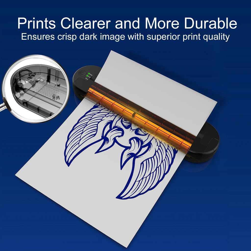 Yilong Ats886 Tattoo Printer Wireless Tattoo Stencil Printer Professional Thermal Transfer Bluetooth Portable Printer Copier