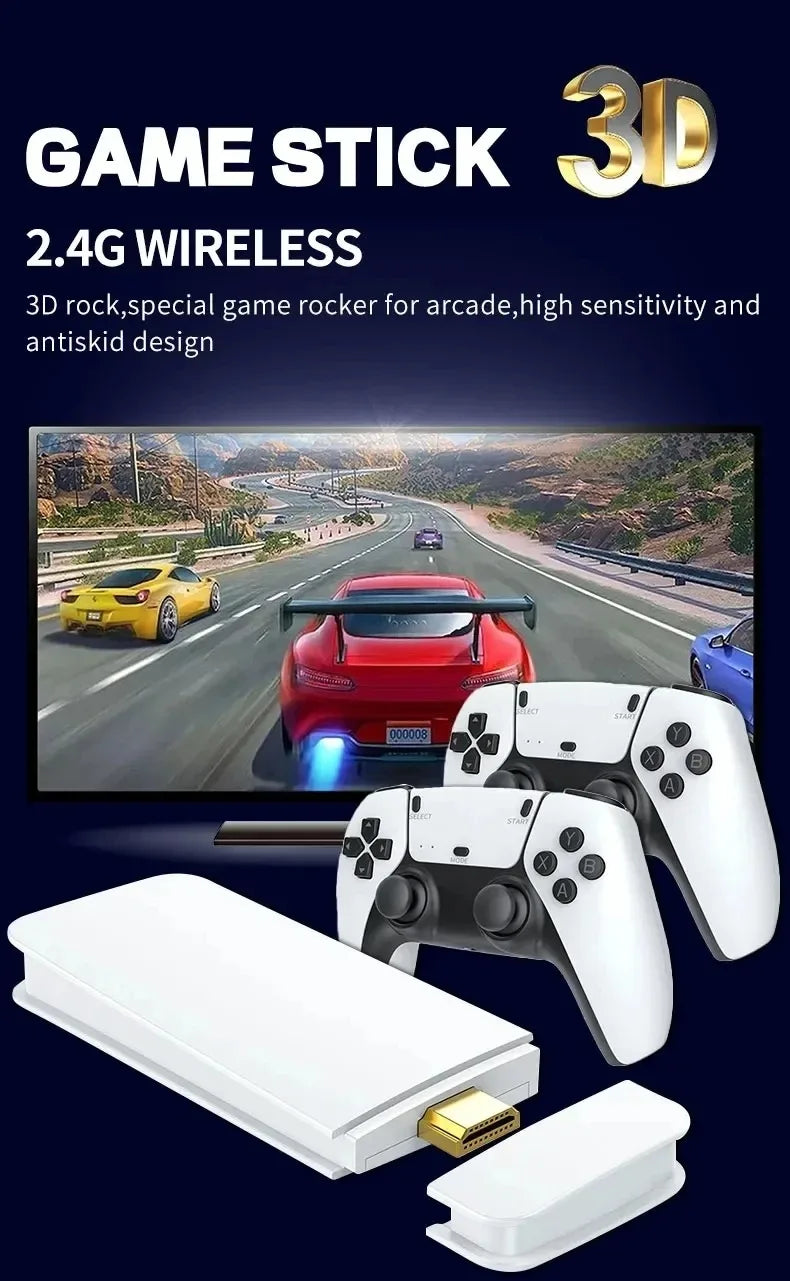 Consola Retro M15 128G | 4K | 40000+ Juegos Arcade | 2 Controles Inalámbricos | HDMI TV