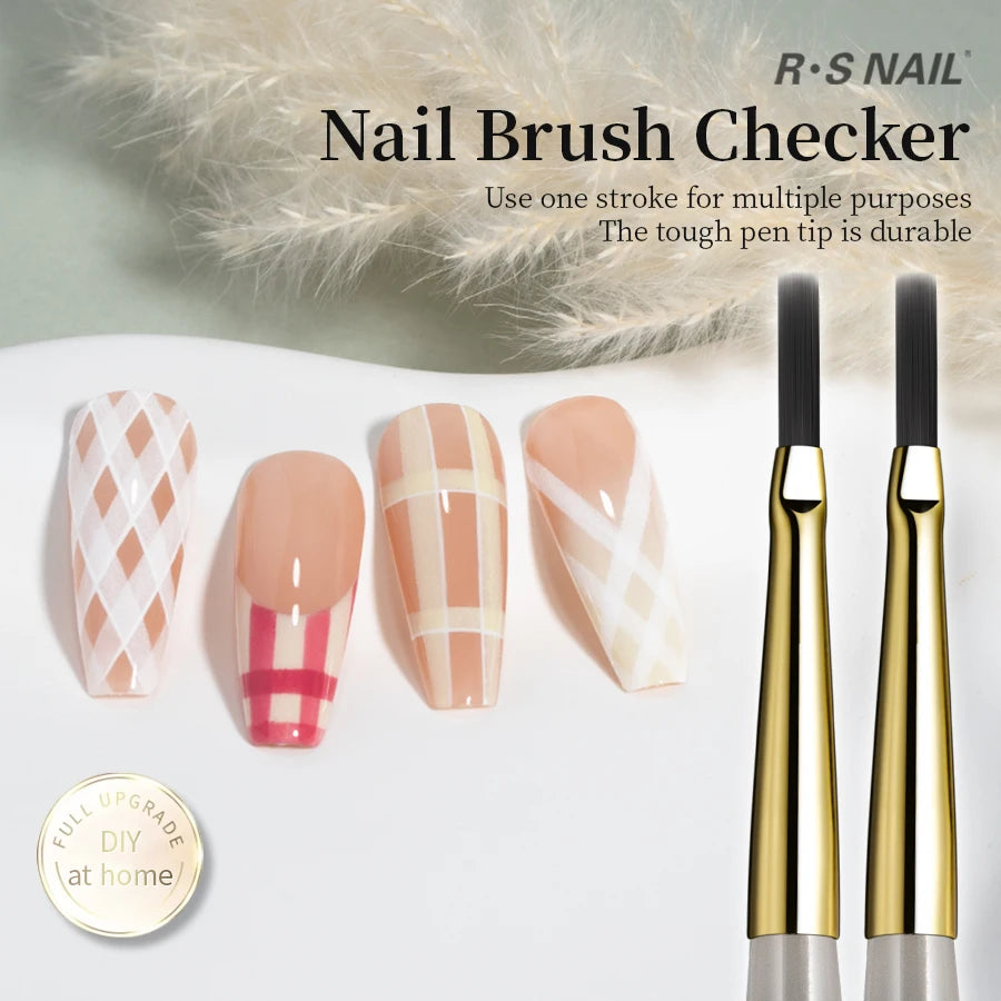 Pincel de Nail Art RSNAIL | Diseños, Líneas y Cuadros | Acrílico DIY Manicure 💅 - Firu Total Sales
