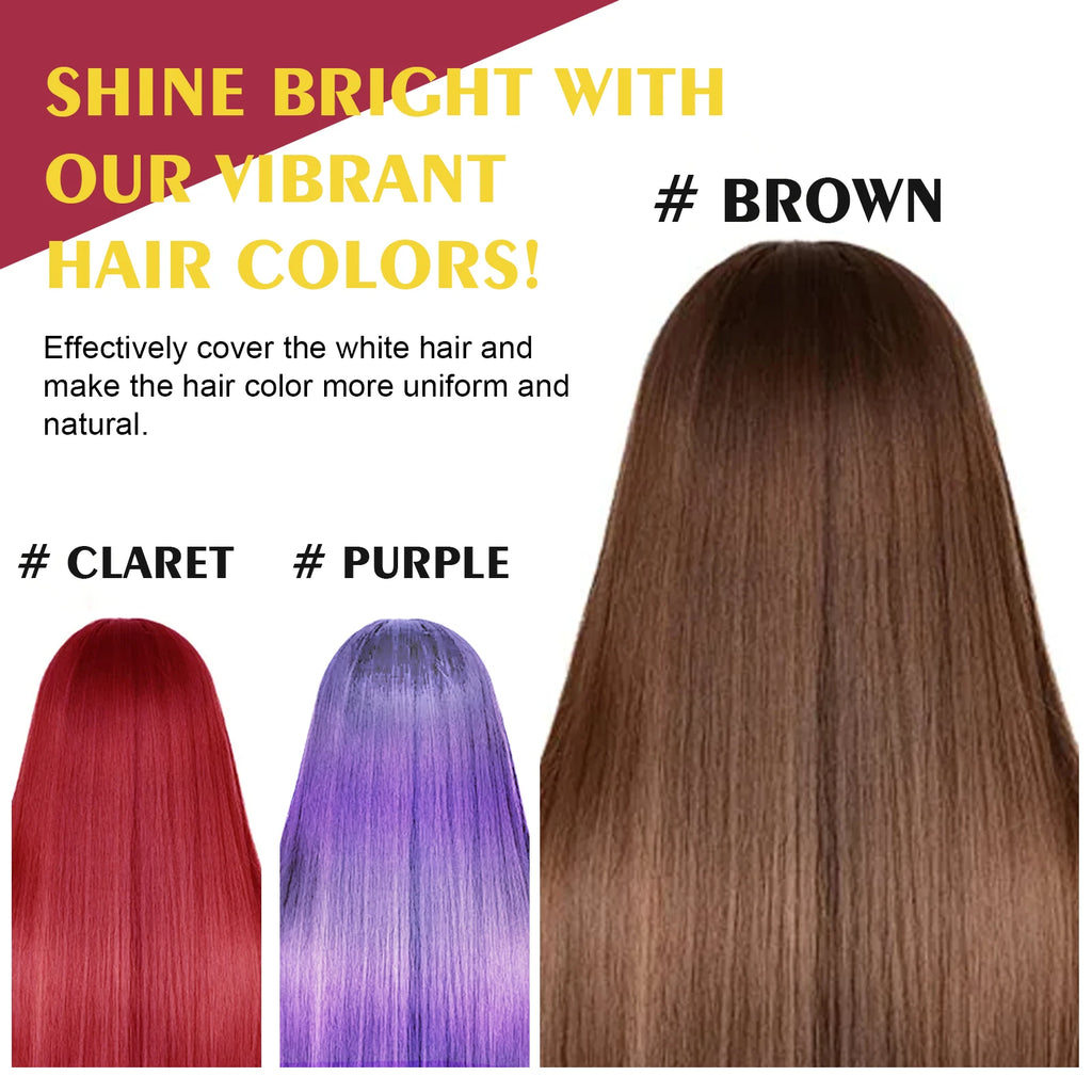 Instant Coloring Shampoo Natural 5 Colors for Men Women DIY Hair Dye Coloring Care Gentle Non-Irritating 100ml Hair Dye Shampoo