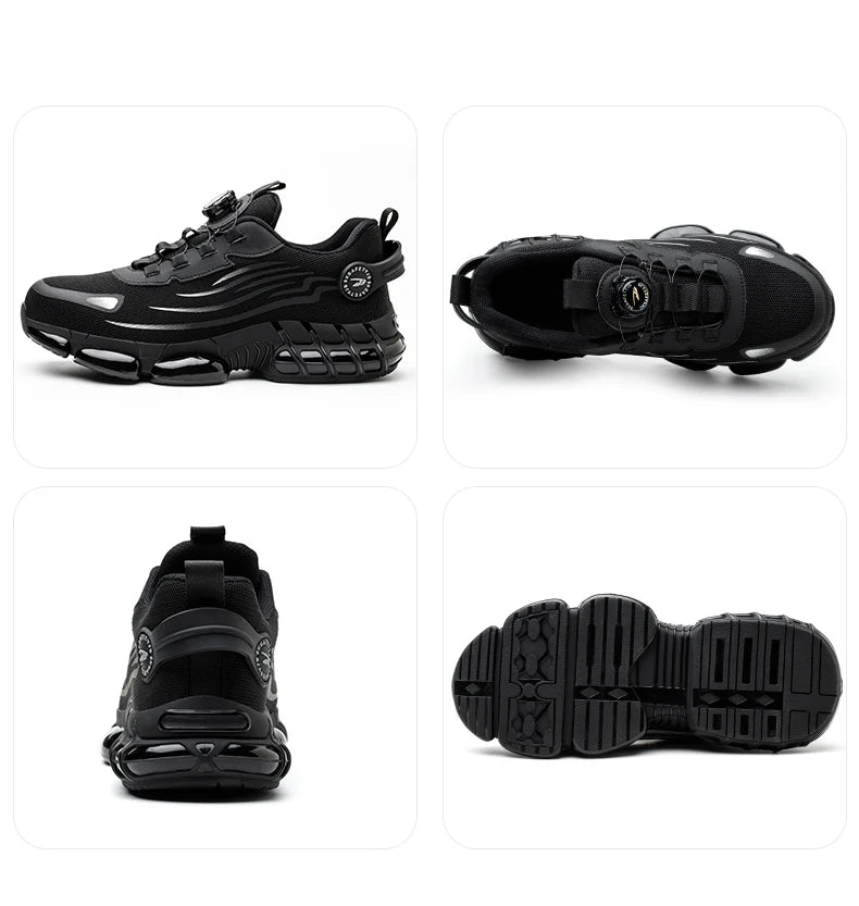 Zapatos de Seguridad Transpirables | Sin Cordones | Suela Blanda | Antipinchazos | Antiaplastad