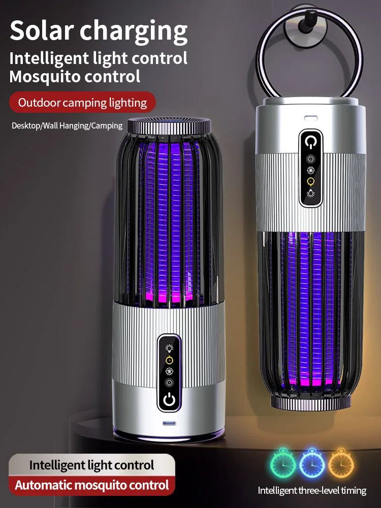 Lámpara Solar Mata Mosquitos Exterior | Recargable | Repelente Hogar | Certificada CE ☀️ - Firu Total Sales