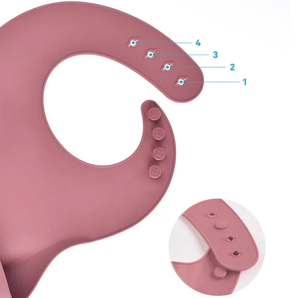 Set 6pcs Vajilla de Silicona para Bebé | Bol, Plato, Cuchara, Tenedor, Babero y Vaso 🍼