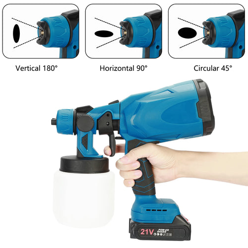 1 Set Mini Paint Sprayer Ergonomic Handle Long-Spray Distance 3 Spray Patterns Rechargeable Multipurpose Electric Handheld Powe