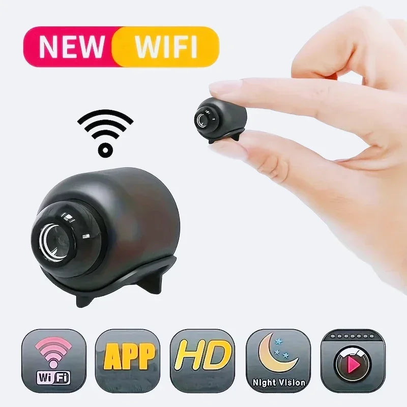 Mini WiFi Camera 1080P HD — Night Vision + 2-Way Audio | Baby & Pet Monitor