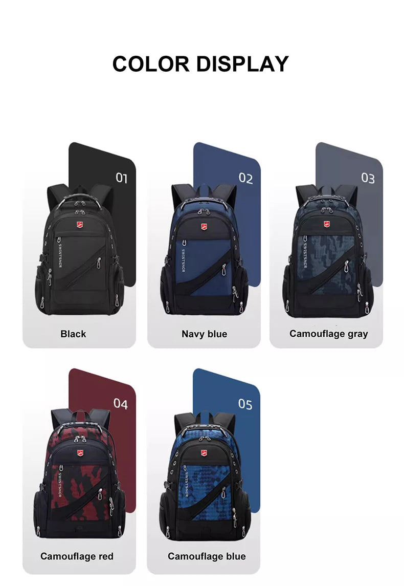 2026 Waterproof 17/20 Inch Laptop Backpack Men Airplane Travel Backpack Women Oxford Rucksack Male School Bag modern Mochila