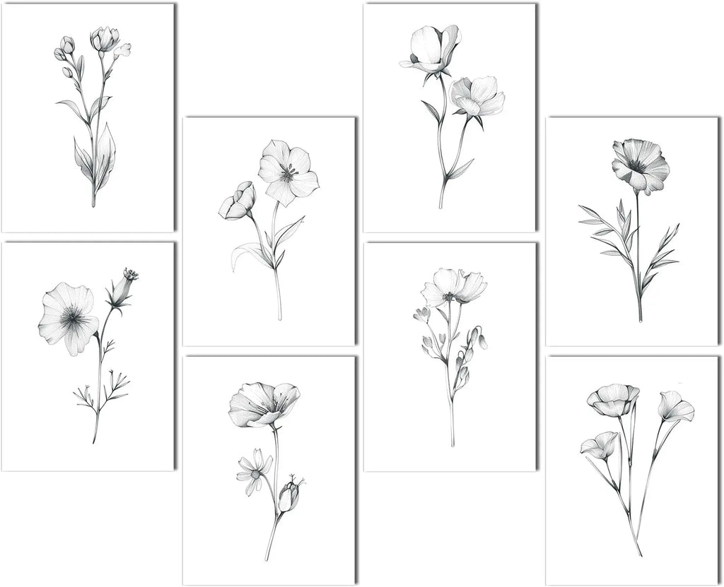 Acoustic Panels Tiles Decorative Room Sound Proof Foam Absorbing Noise Dampening for Walls Floral Sketch 48x32 in