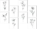 Acoustic Panels Tiles Decorative Room Sound Proof Foam Absorbing Noise Dampening for Walls Floral Sketch 48x32 in