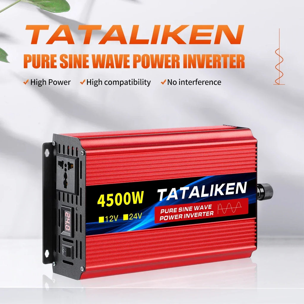 inverter DC 12V 24V To AC 220V Voltage Pure sine wave power 50Hz Converter 8000W 6000W 3500W 2500W 1600W