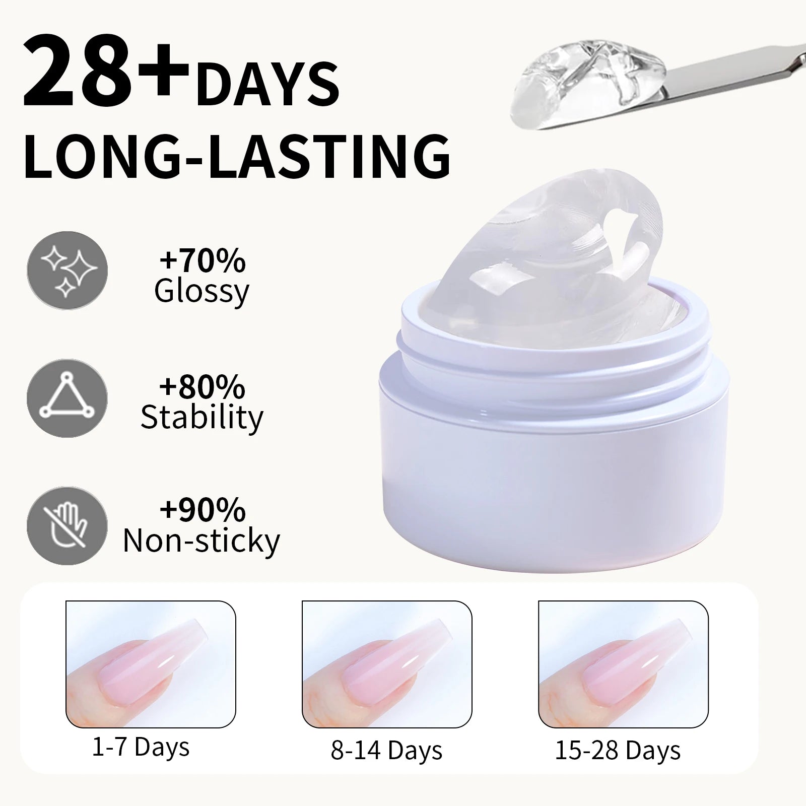 Set 7pcs Gel Extensión de Uñas UV 15ml | Escultura 3D | Moldeado Rápido 💅 - Firu Total Sales