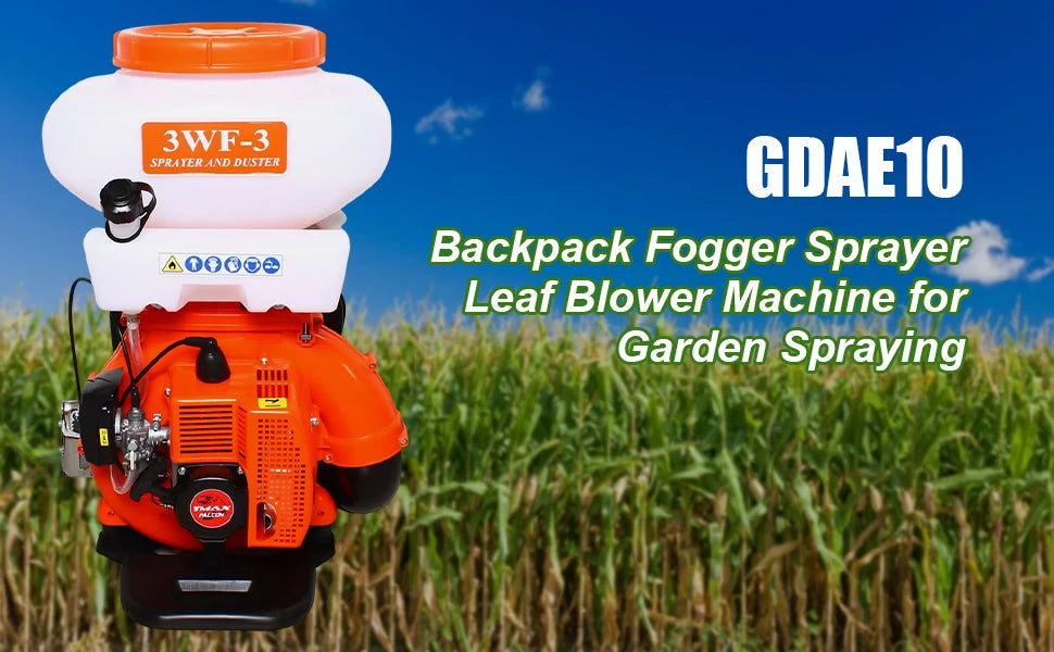 7500RPM Gasoline Power Insecticide Mist Blower, 3WF-3 14L Backpack Fogger Sprayer for Agricultural Mosquito Control