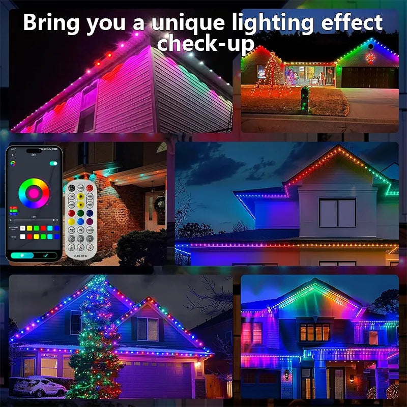 Luces Alero Exterior Permanentes RGB MIMIRGB | App Control | IP67 | Modo Musical | Halloween y Fiestas - Firu Total Sales