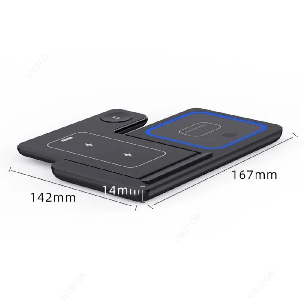 30W Foldable 3-in-1 Wireless Charging Dock | iPhone 17/16/15 + iWatch + AirPods Pro