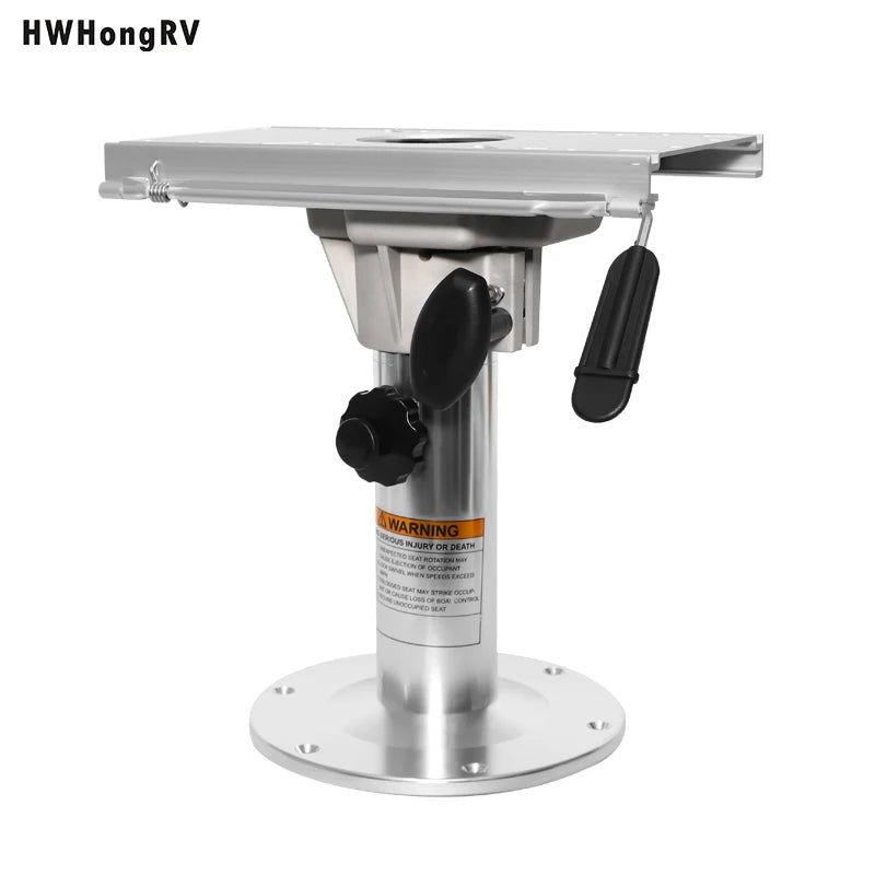Aluminum Adjustable Height Locking Boat Seat Pedestal with Slide，Boat Chair Base with height adjustable from 13inch to 19 inches