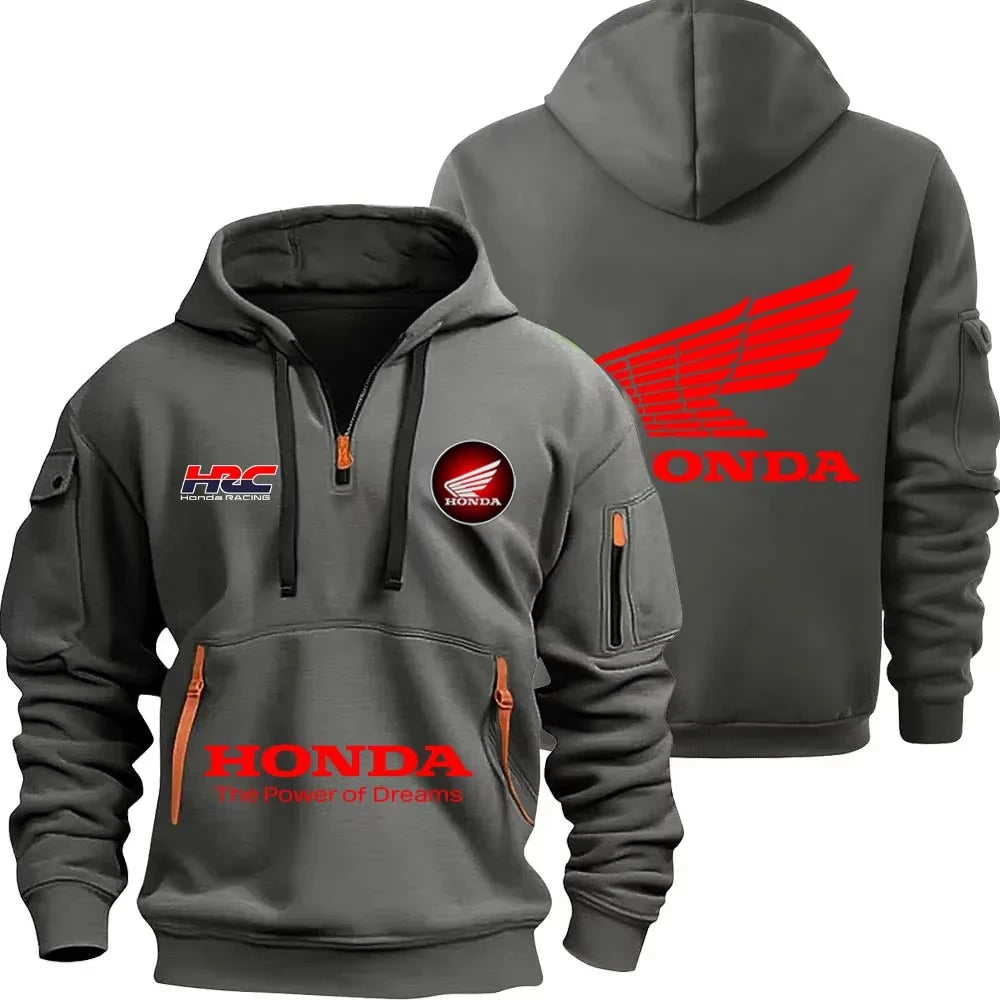 Hoodie con Cremallera Honda 2025 | Bolsillo | Primavera y Otoño | Hombre y Mujer 🏍️