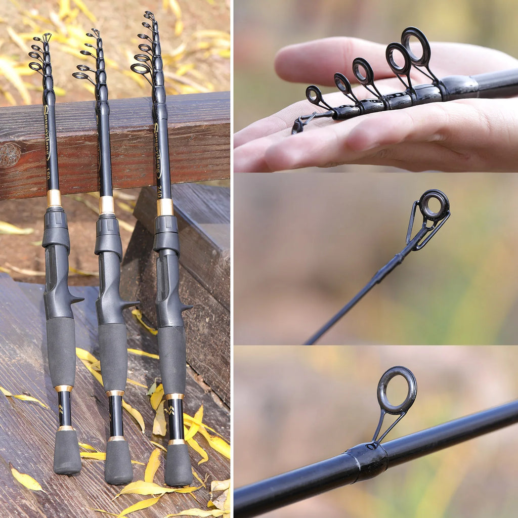 Sougayilang Telescopic Casting Rod & 7.2:1 High-Speed Reel Combo | 150M Line | 1.8-2.4m