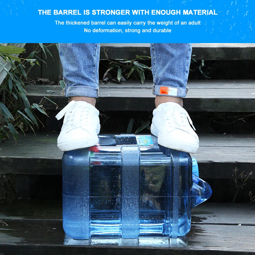 5/8/10//12L Drinking Water Jug with Spigot Multifunction Camping Water Tank Water Storage Container for Hiking Self-Driving Tour