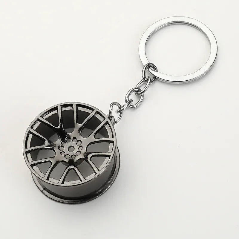 Creative Mini Gear Head Keychain Speed Gearbox Keyring for Car Key Turbo Hub Brake Disc Pendant Shock Absorber Keys Holder Chain