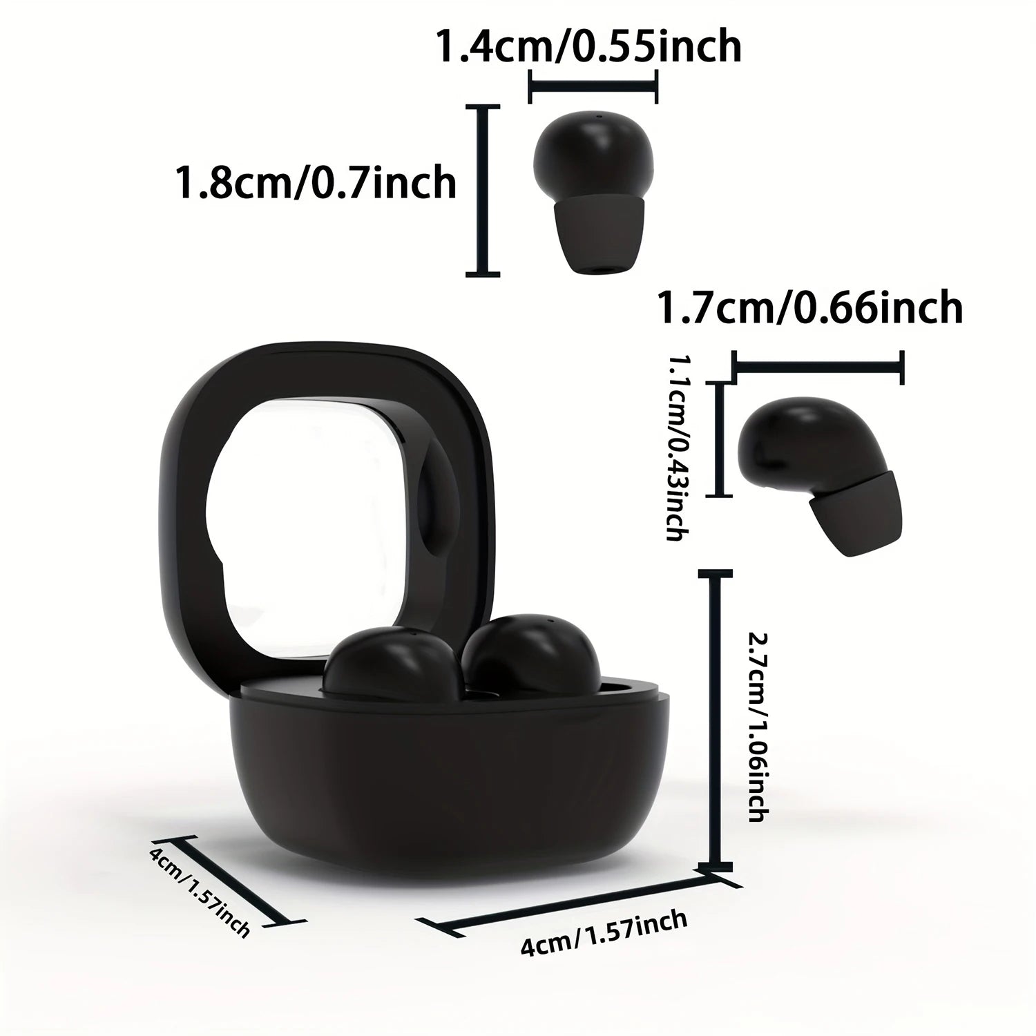 Auriculares SHUKE SK19 Pequeños | Bluetooth 5.3 | ANC | Para Dormir | Deporte | Invisibles | Todos los Teléfonos - Firu Total Sales
