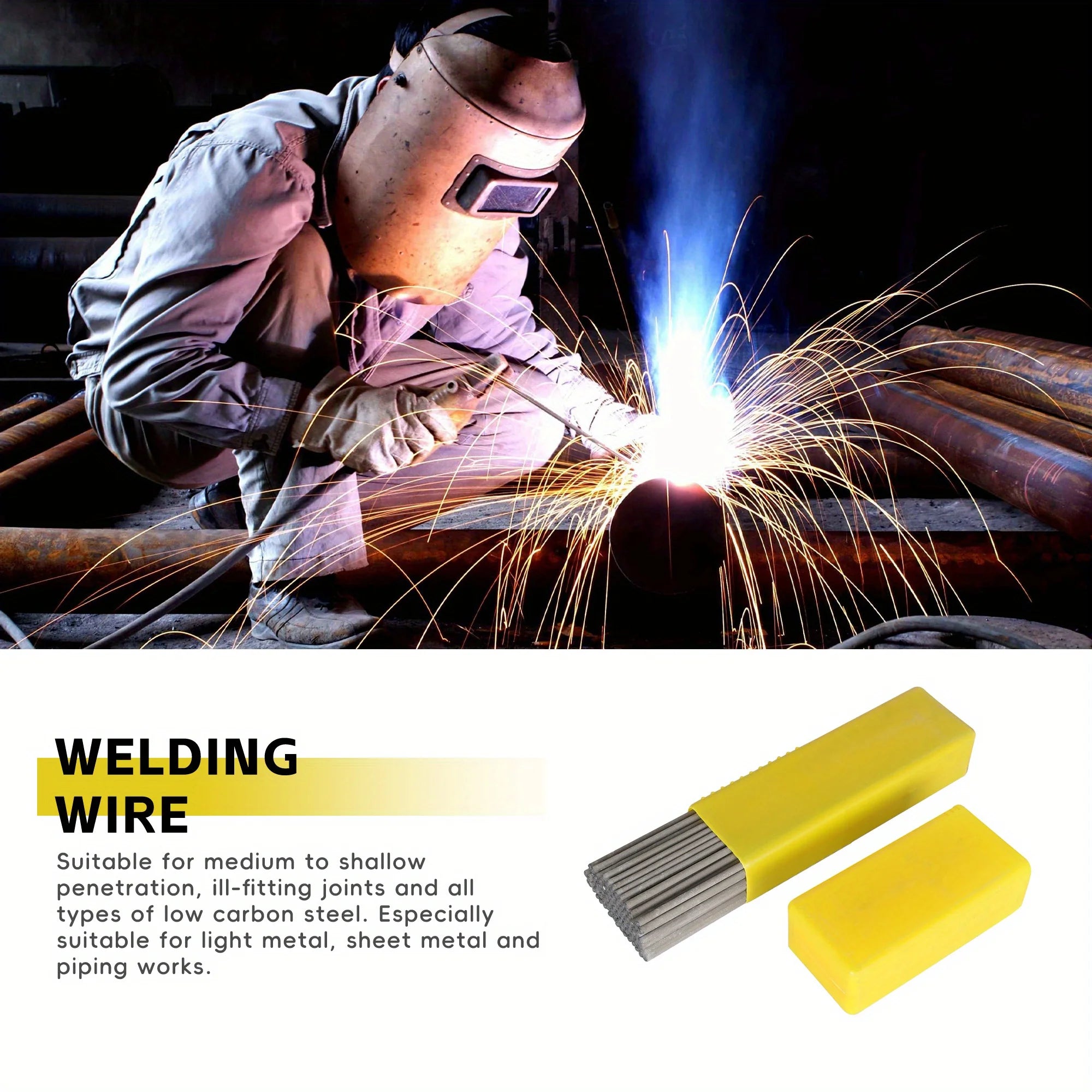 E7018 1/8in Welding Rods Carbon Steel Electrode 10 lb Box (1/8 x 14)