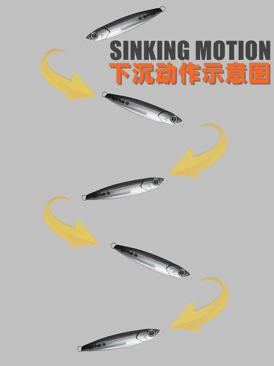 Mr JigginG Jig Metal Hundimiento Rápido | 10/15/20/30/40g | Pesca Mar | Bass | Shore Casting - Firu Total Sales