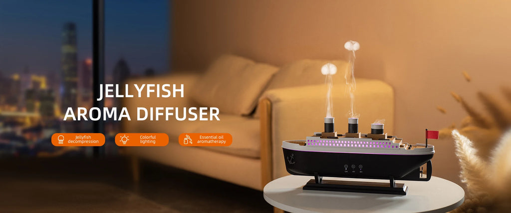 Humidificador Medusa Dinámica 250ml | Difusor Aceites | Control Remoto | 7 Luces 💧