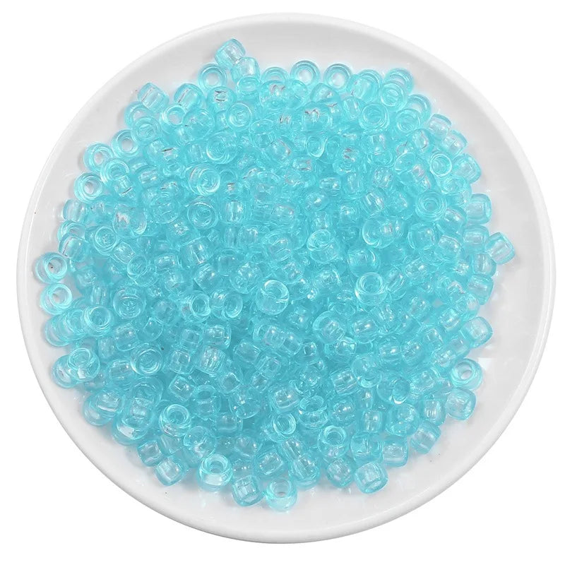 50Pcs 100Pcs Transparent 4mm Big Hole Dreadlock Beads for Jumbo Braids Dreadlock Resin Clear For Hair Accessories Styling Tool