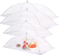 4-Piece Large Mesh Food Cover Tent Set for Outdoor BBQs, Picnics & Parties - Collapsible Design with Storage Bag (2 Sizes)