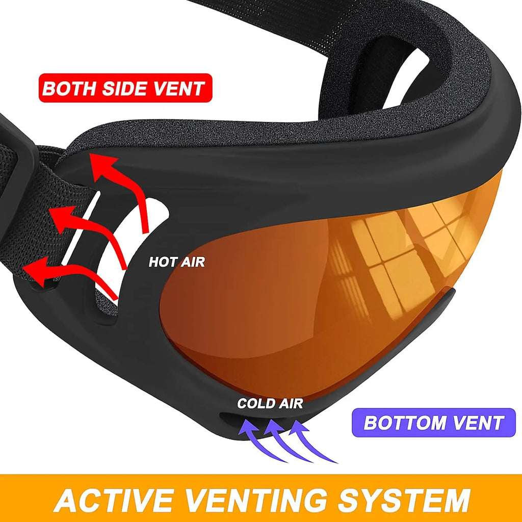 Motorcycle Goggles for Men and Women, ATV Ski Anti-UV Dustproof Windproof Fit Helmet