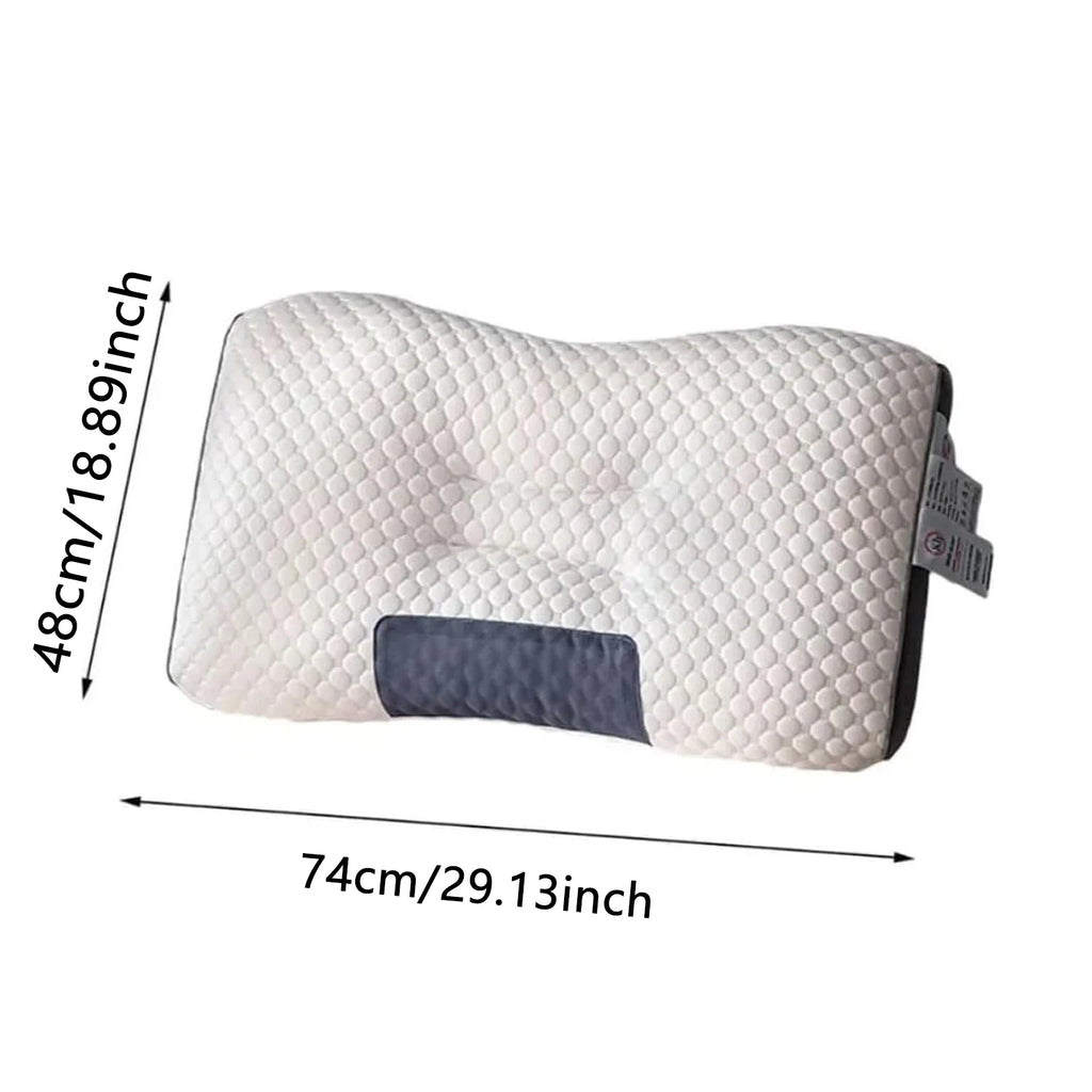 Set of two knitted cotton neck pillows, soft home pillows, dual-purpose support for side and back sleeping. Bedding gift.