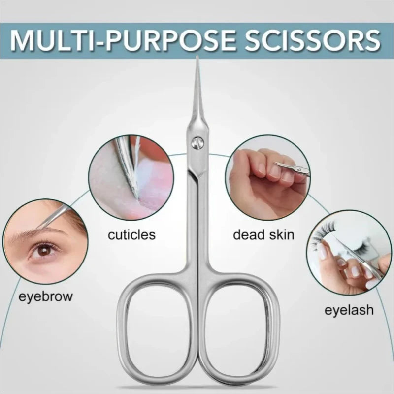 Tijeras Rusas de Manicure para Cutículas | Punta Curva | Acero Inoxidable | 1-8pcs ✂️ - Firu Total Sales