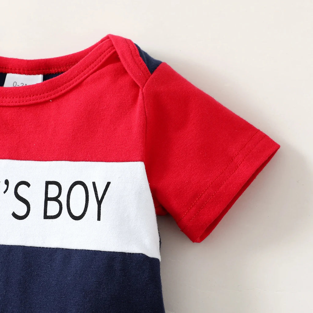 3-24 Months Baby Boys Clothes Set Short Sleeve Letter Top Bodysuit +Shorts Toddler Boy Summer Fashion Sport 2PCS Outfit
