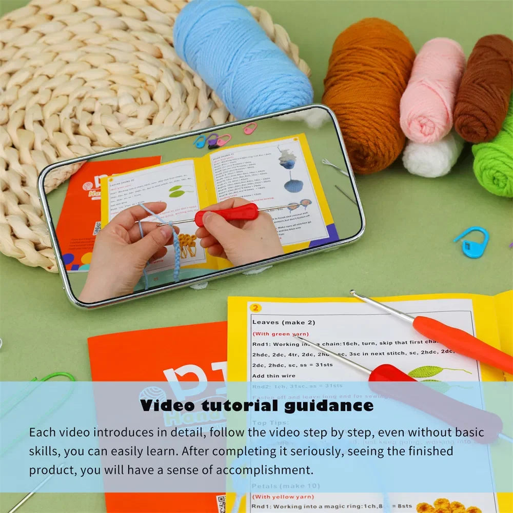 Kit de Tejido DIY Elefante | Crochet con Hilo y Aguja | Manualidades Handmade