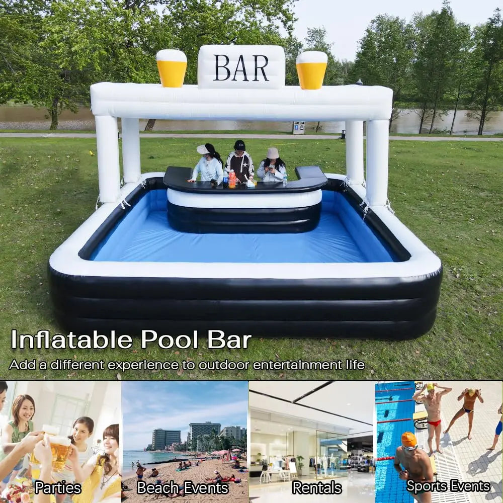 Bar Inflable Portátil 15ft PVC | Carpa para Fiestas, Bodas y Eventos al Aire Libre 🍻 - Firu Total Sales