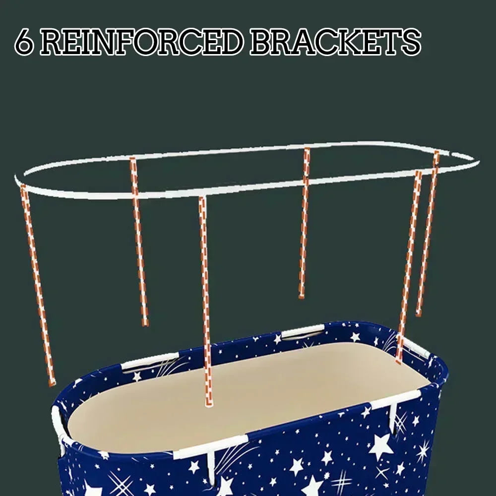Folding Bath Tub Household Thickened Insulated Bathtub Portable Round Enlarged Bathing Bucket Foldable Adult Bathroom SPA Bucket