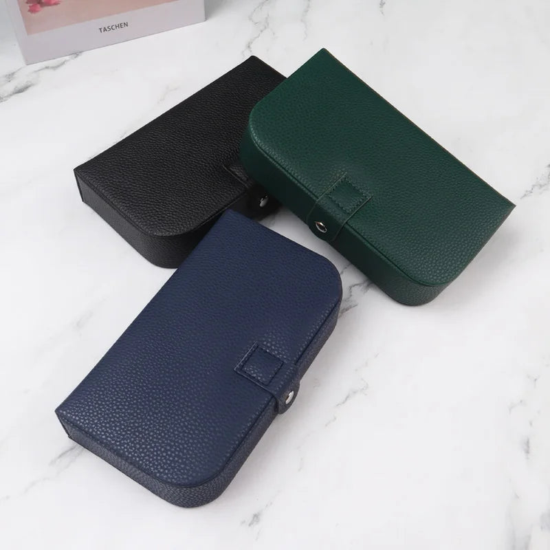 2024 Portable Jewelry Box Jewelry Organizer Display Travel Jewelry Case Boxes Button Leather Storage Chenille Jewelers Joyero