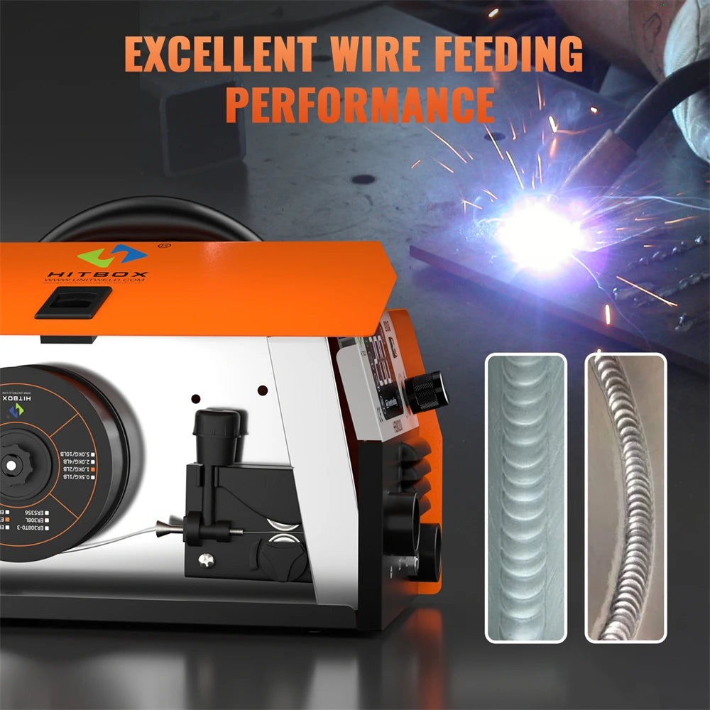 HITBOX 0.8mm 1KG Mig Welding Flux Cored Wire Gasless Wires Iron Welding Carbon Steel MIG Welder Accessories For Soldering