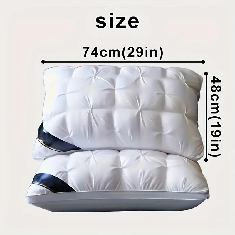 2PS Pillow Set, Soft Support Pillows for Beds, Double Set, Hotel Series Standard, Suitable for Back, Stomach or Side Sleepers